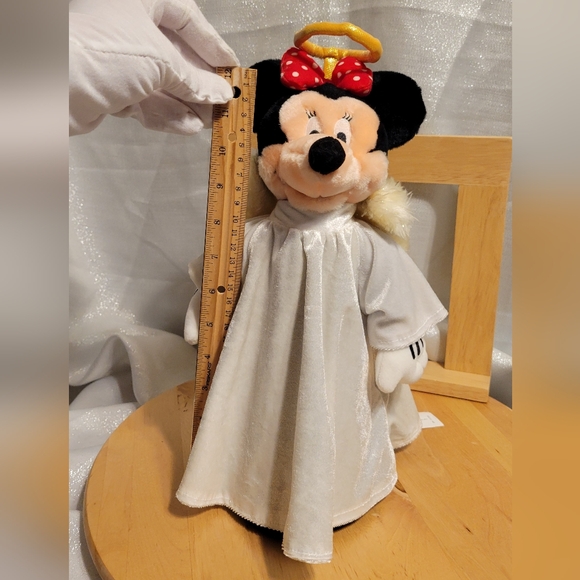 Disney Store Plush Minnie Mouse Angel Tree Topper Vintage 2000 Christmas - Picture 6 of 12